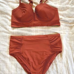 Coral Old Navy retro bikini